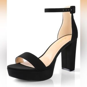 Ankis Chunky Platform Heels - 4 Inch Block Heeled Sandals  - 8.5/ 620
